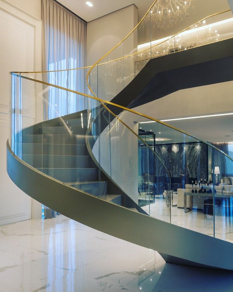 PVD Spiral Glass Railing India